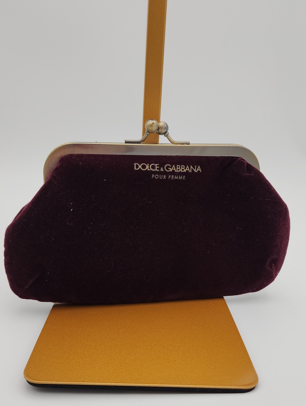 Dolce & Gabbana Velvet Clutch in Plum